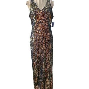 Nightway Woman Sequin Evening Gown Size 14P